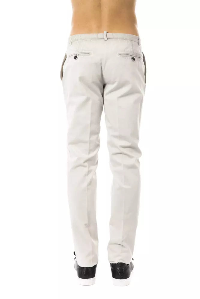 Gray Cotton Men Pants
