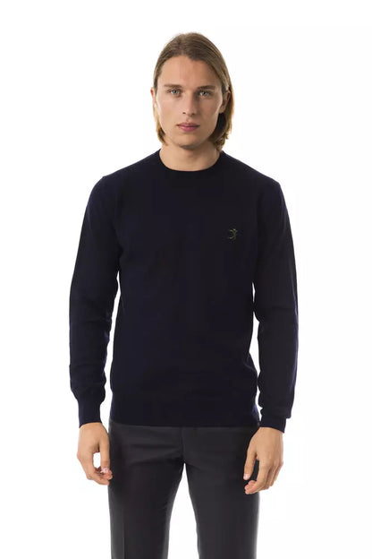 Blue Merino Wool Men's Sweater