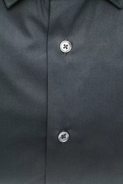 Black Cotton Men's Shirt