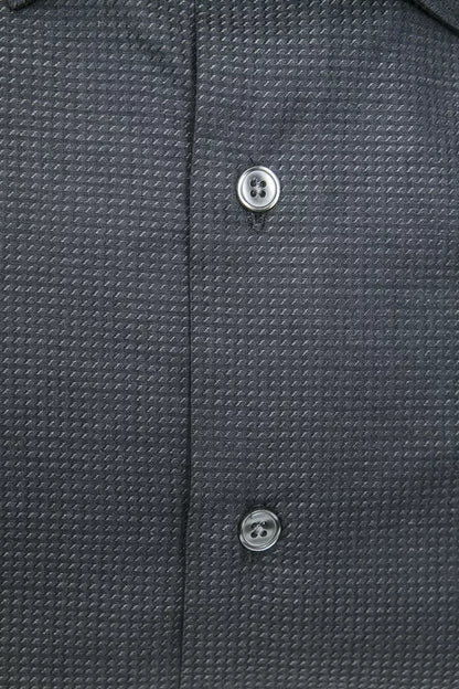 Black Cotton Men's Shirt
