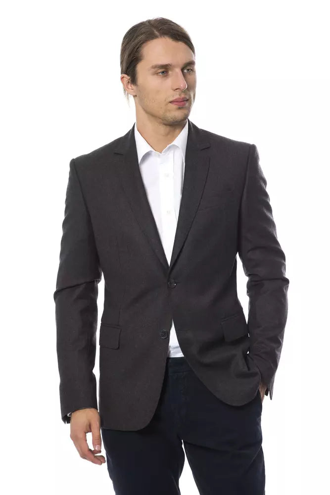 Gray Wool Men's Blazer