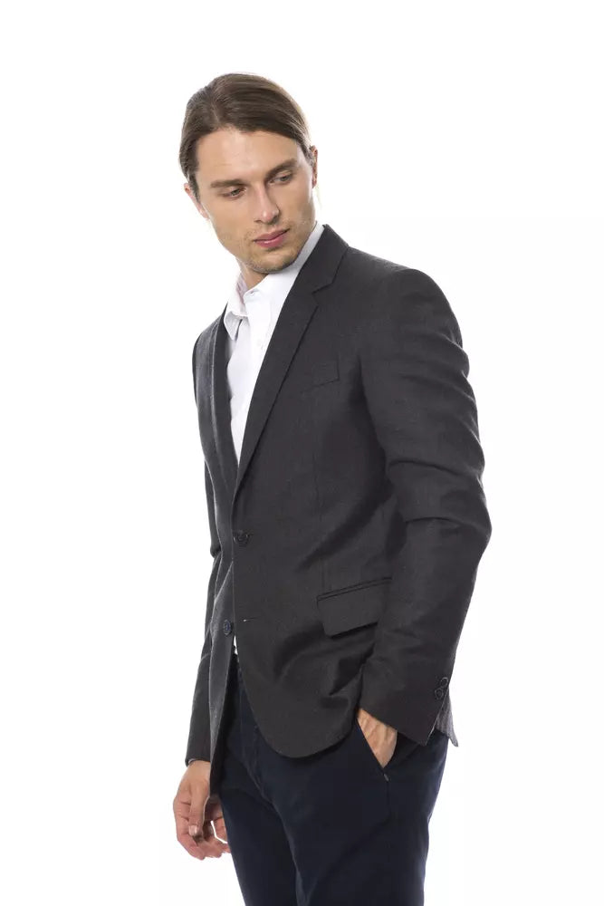 Gray Wool Men's Blazer