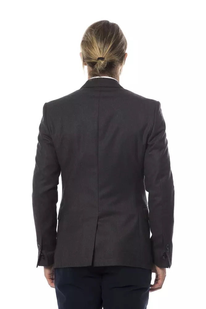 Gray Wool Men's Blazer