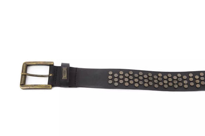 Black Cowhide Women Belt