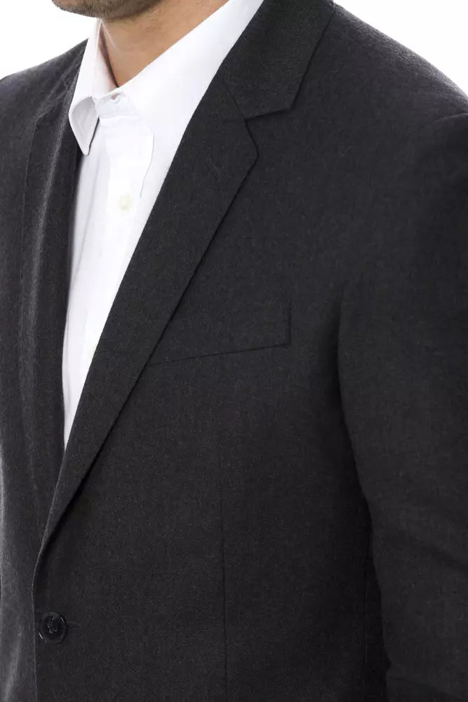 Gray Wool Men's Blazer