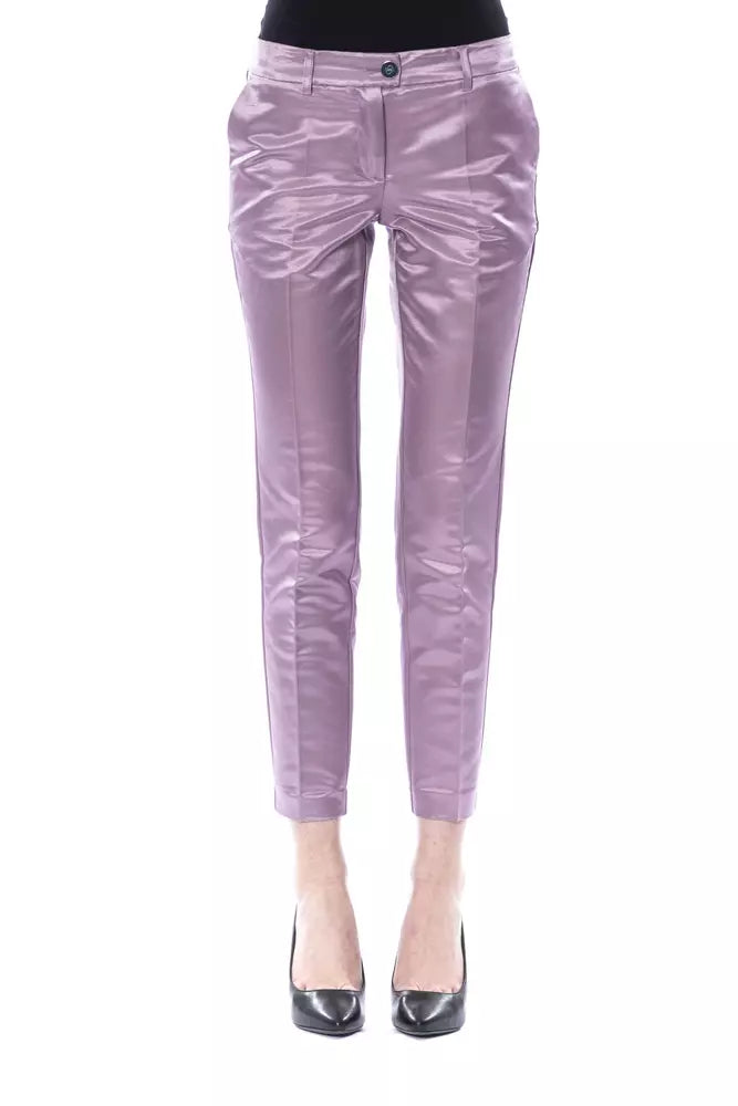 Purple Cotton Women's Pant