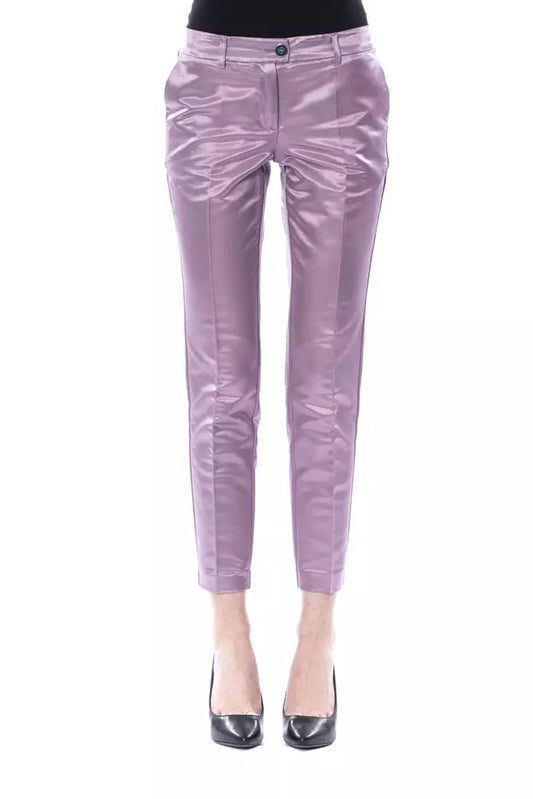 Purple Cotton Women's Pant