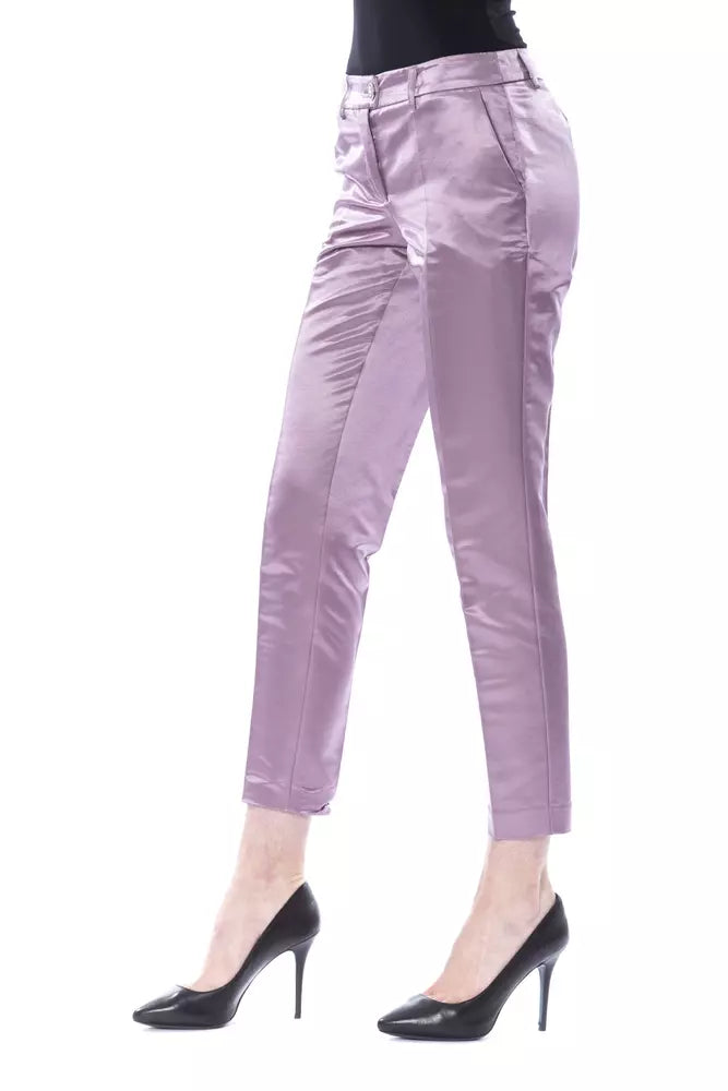 Purple Cotton Women's Pant
