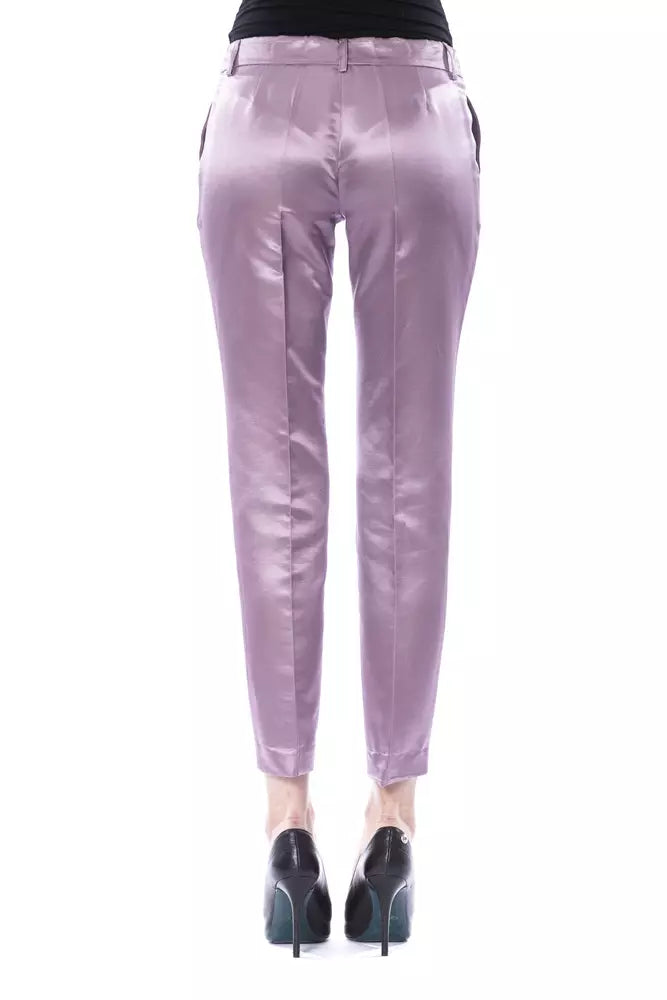 Purple Cotton Women's Pant