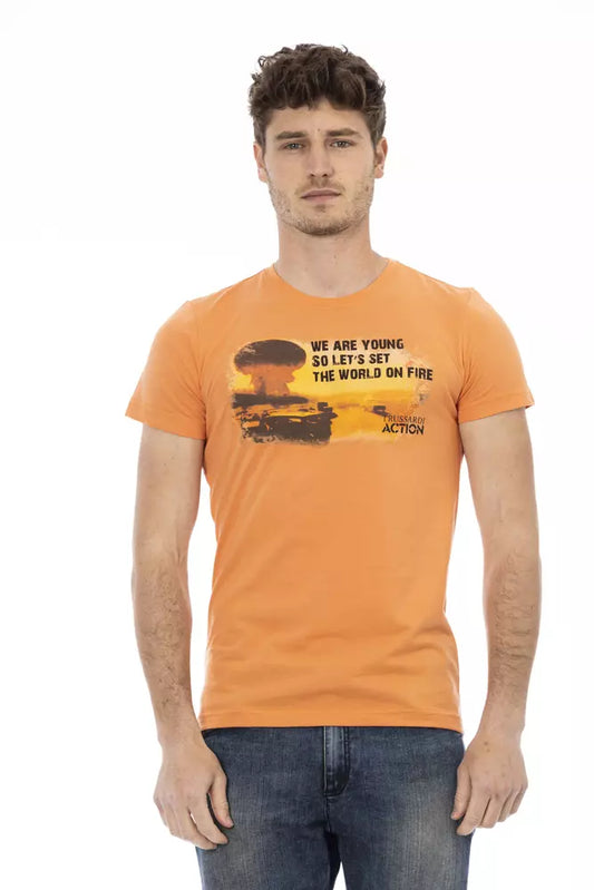 Orange Cotton Men's T-Shirt
