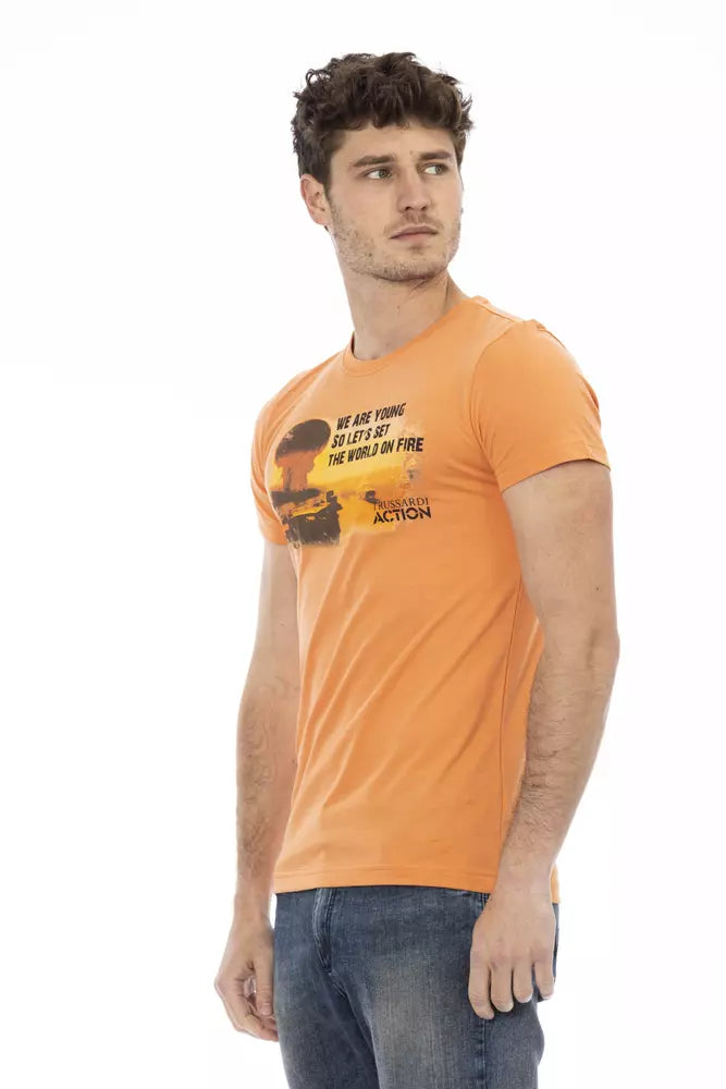 Orange Cotton Men's T-Shirt