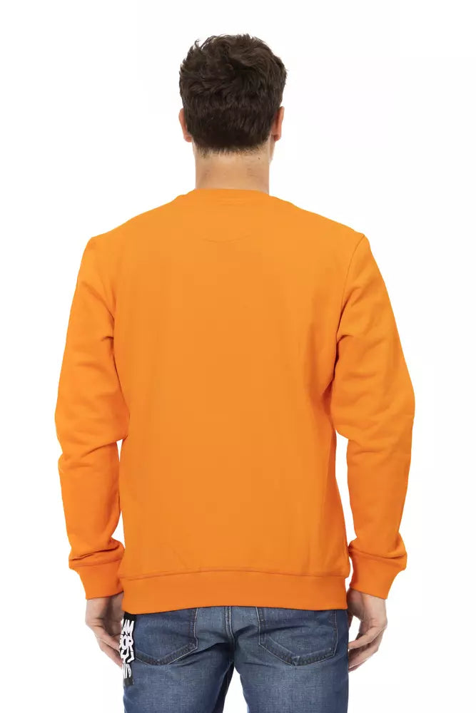 Orange Cotton Men's Sweater