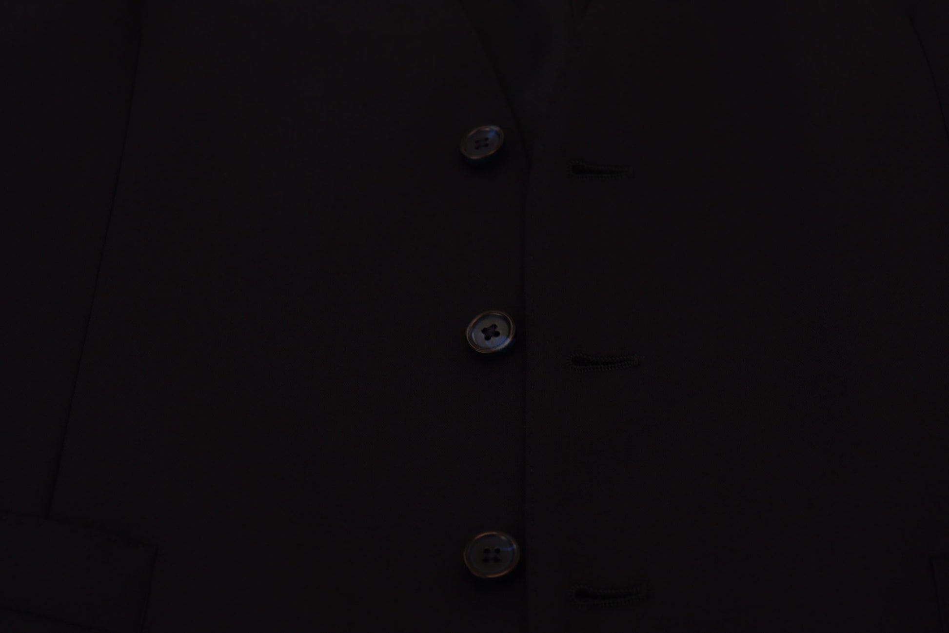 Dark Blue Wool Stretch Waistcoat Formal Vest