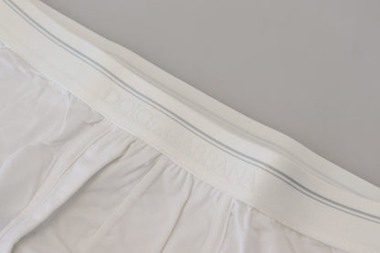 White Cotton Blend Regular Boxer Underwear