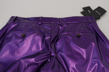 Purple Shining Men Casual Pants