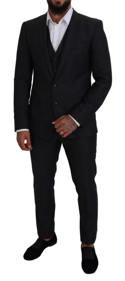 Gray MARTINI 3 Piece Slim Fit Suit