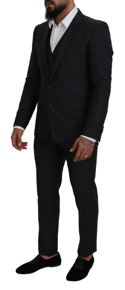 Gray MARTINI 3 Piece Slim Fit Suit