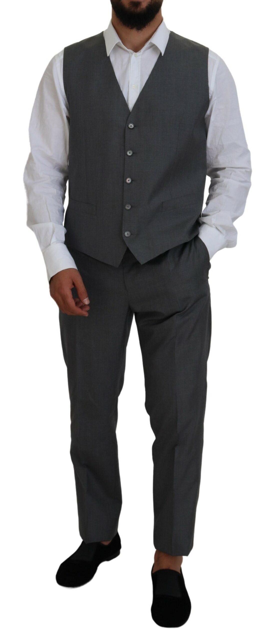 Gray MARTINI 3 Piece Slim Fit Suit