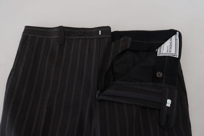Black Stripes Viscose Dress Pants