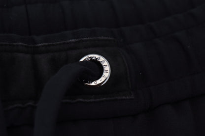 Black Mens Sport Wool Sweatpants Pants