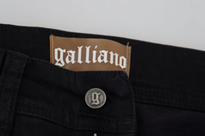 Black Cotton Mid Waist Skinny Slim Fit Denim Jeans