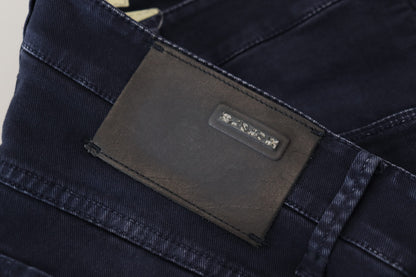 Blue Cotton Tapered Slim Fit Men Casual Denim Jeans