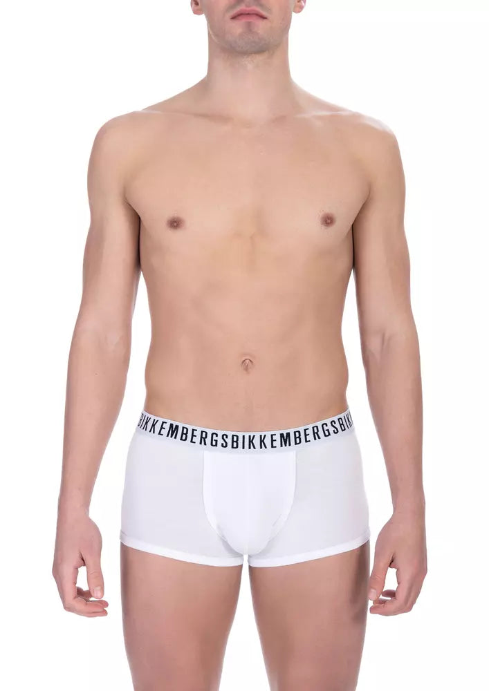 White Cotton Men's Trunk Underwear Twin Pack