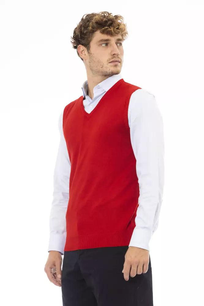 Red Viscose Men's Jacket