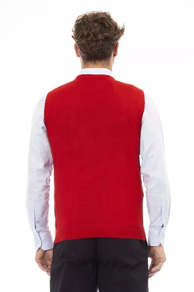 Red Viscose Men's Jacket