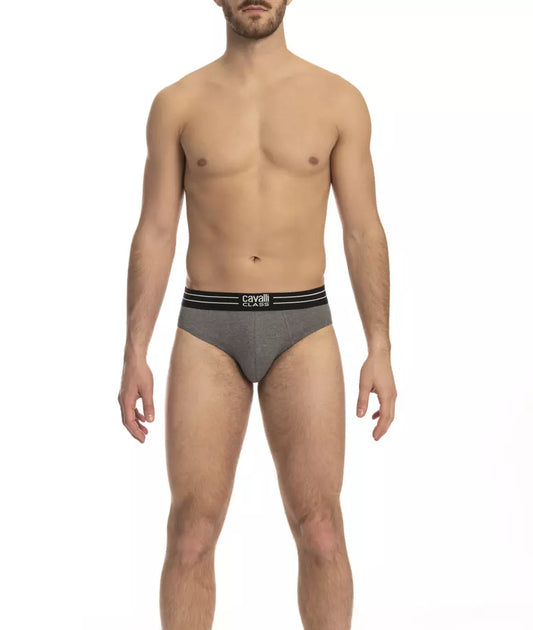 Gray Cotton Men's Underwear Pack