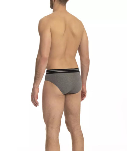 Gray Cotton Men's Underwear Pack