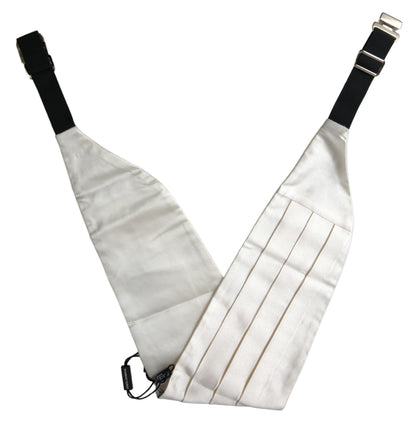 White Men Wide Waist Silk Belt Cummerbund