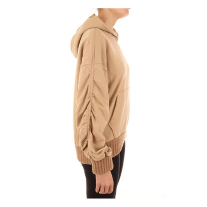 Brown Cotton Women Hoodie