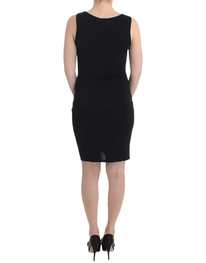 Black pencil sheath dress