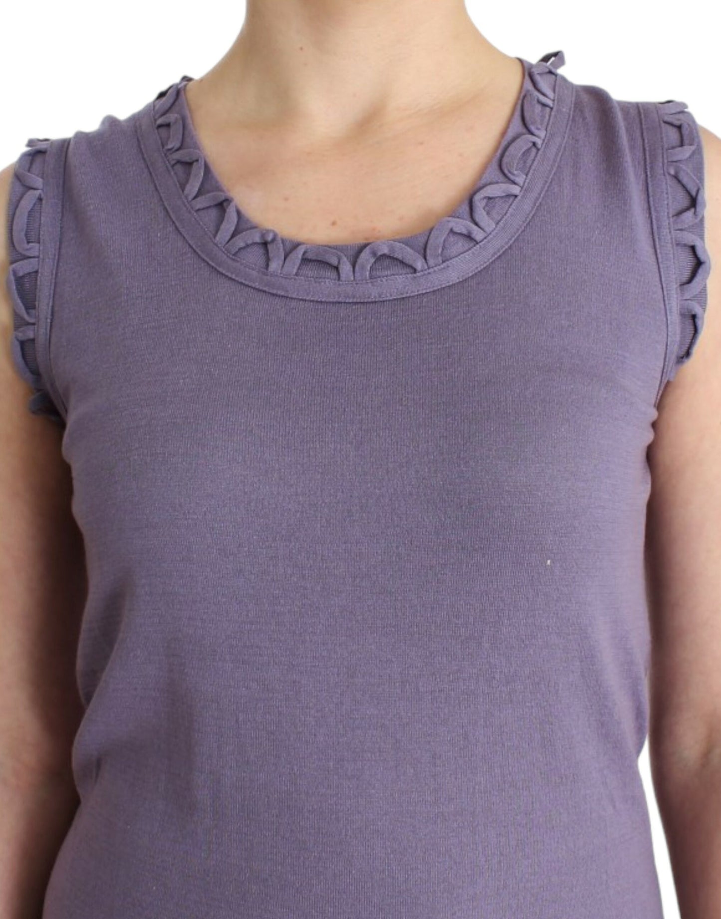 Purple cotton jersey dress