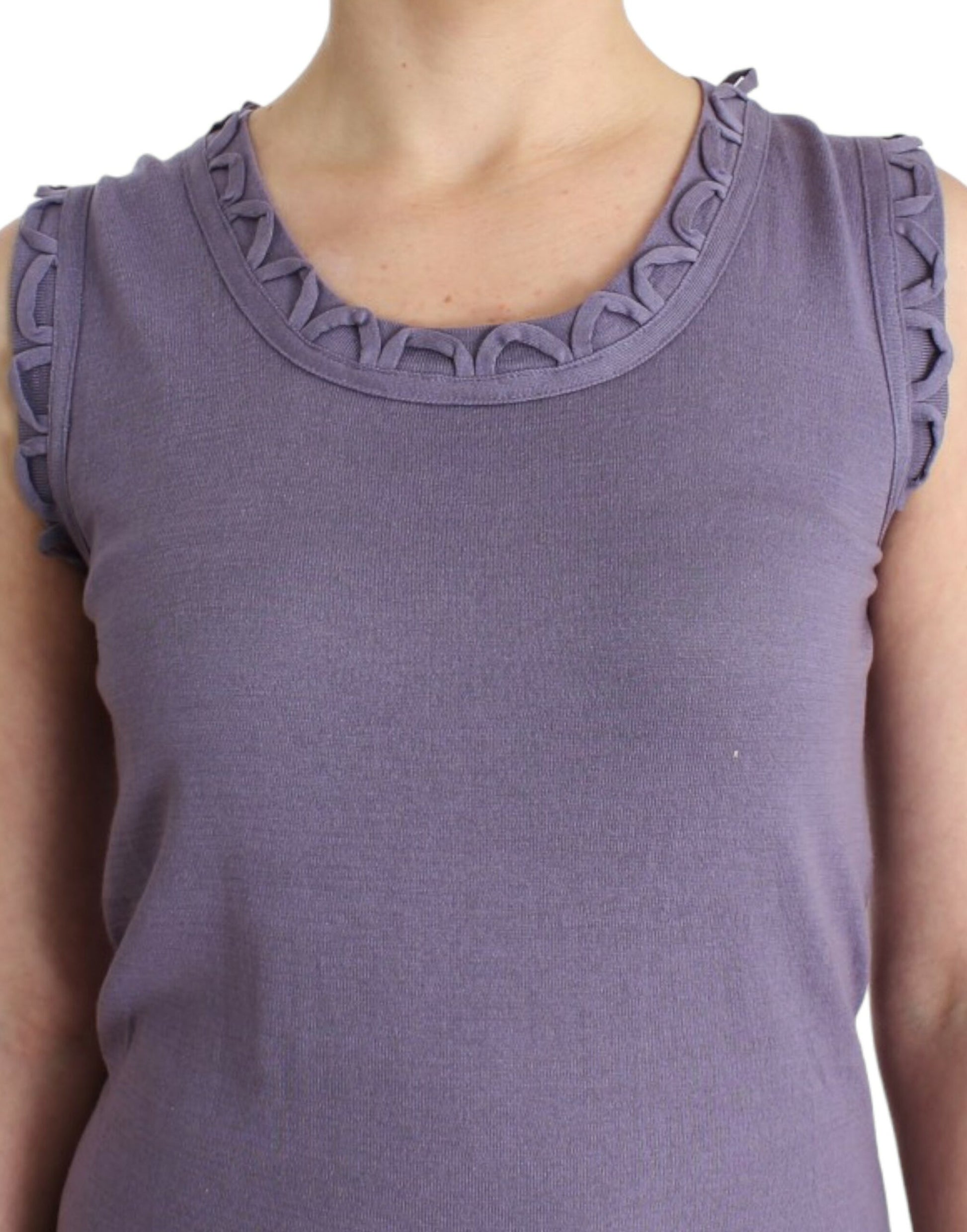 Purple cotton jersey dress