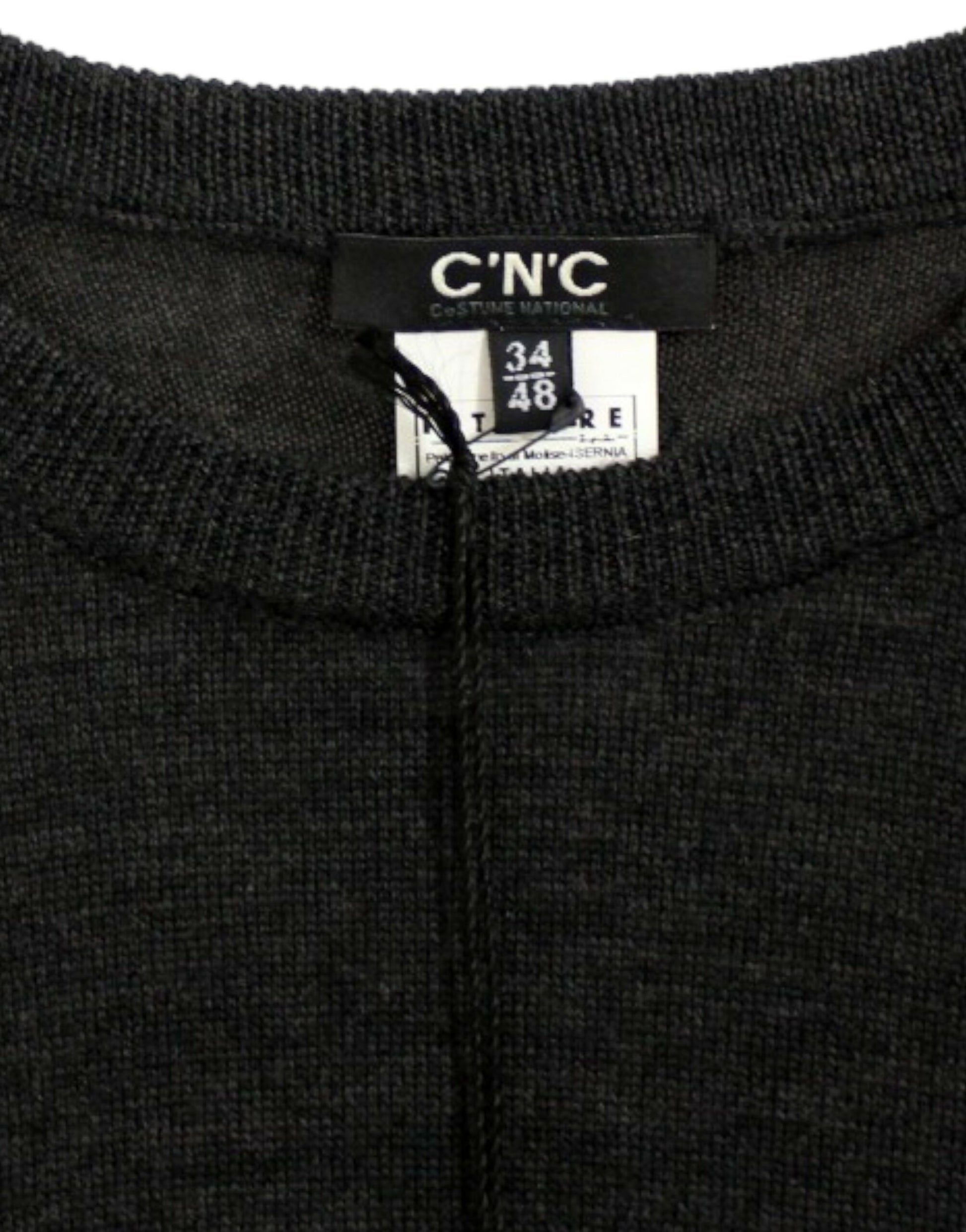 Gray crewneck pullover sweater