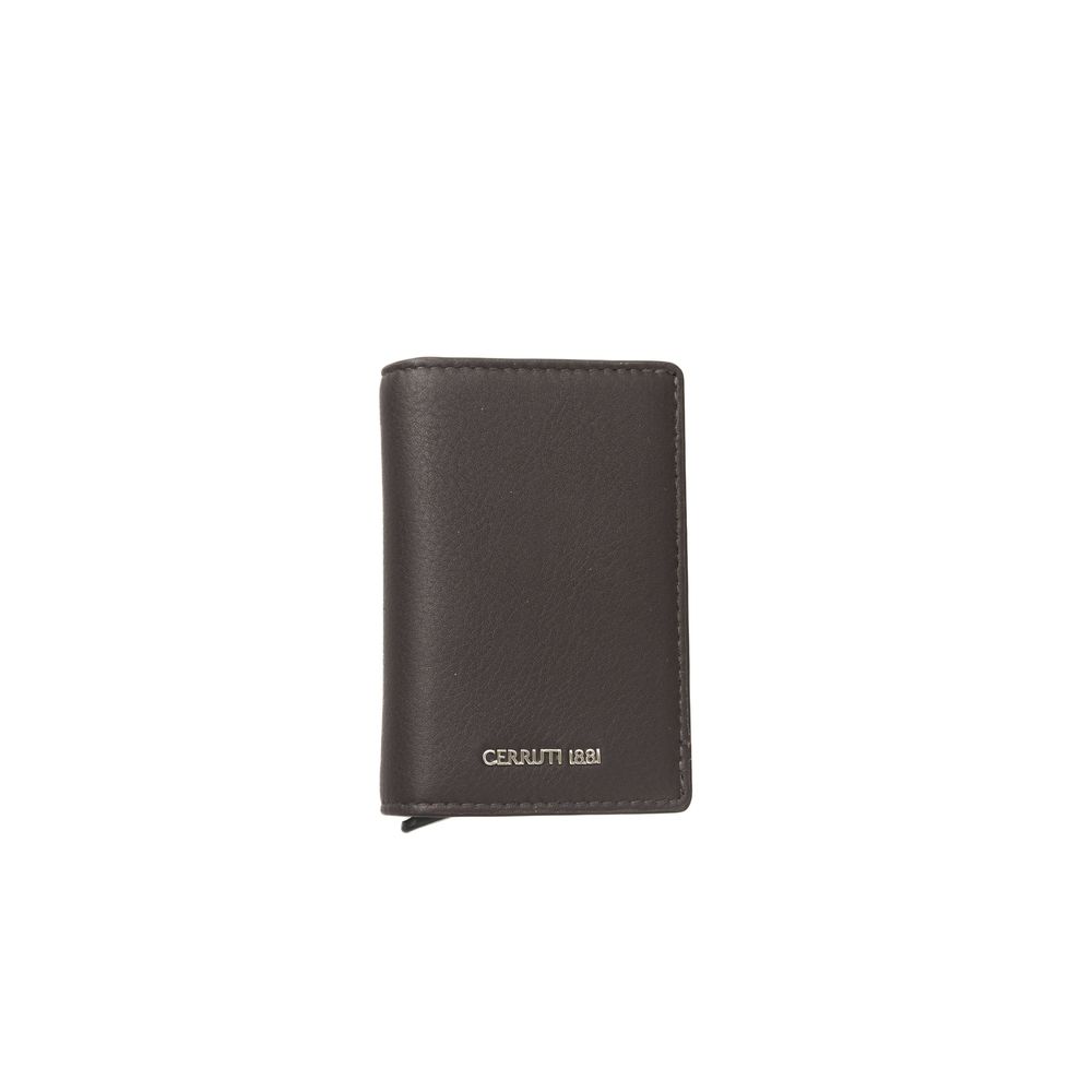 Brown Calfskin Men Wallet