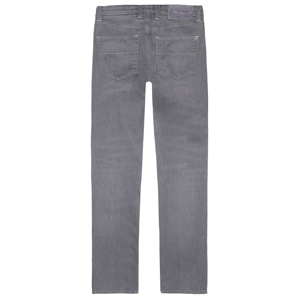 Gray Cotton Men Jeans
