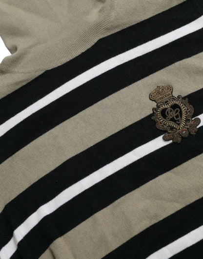 Multicolor Stripe Wool Logo Pullover Sweater