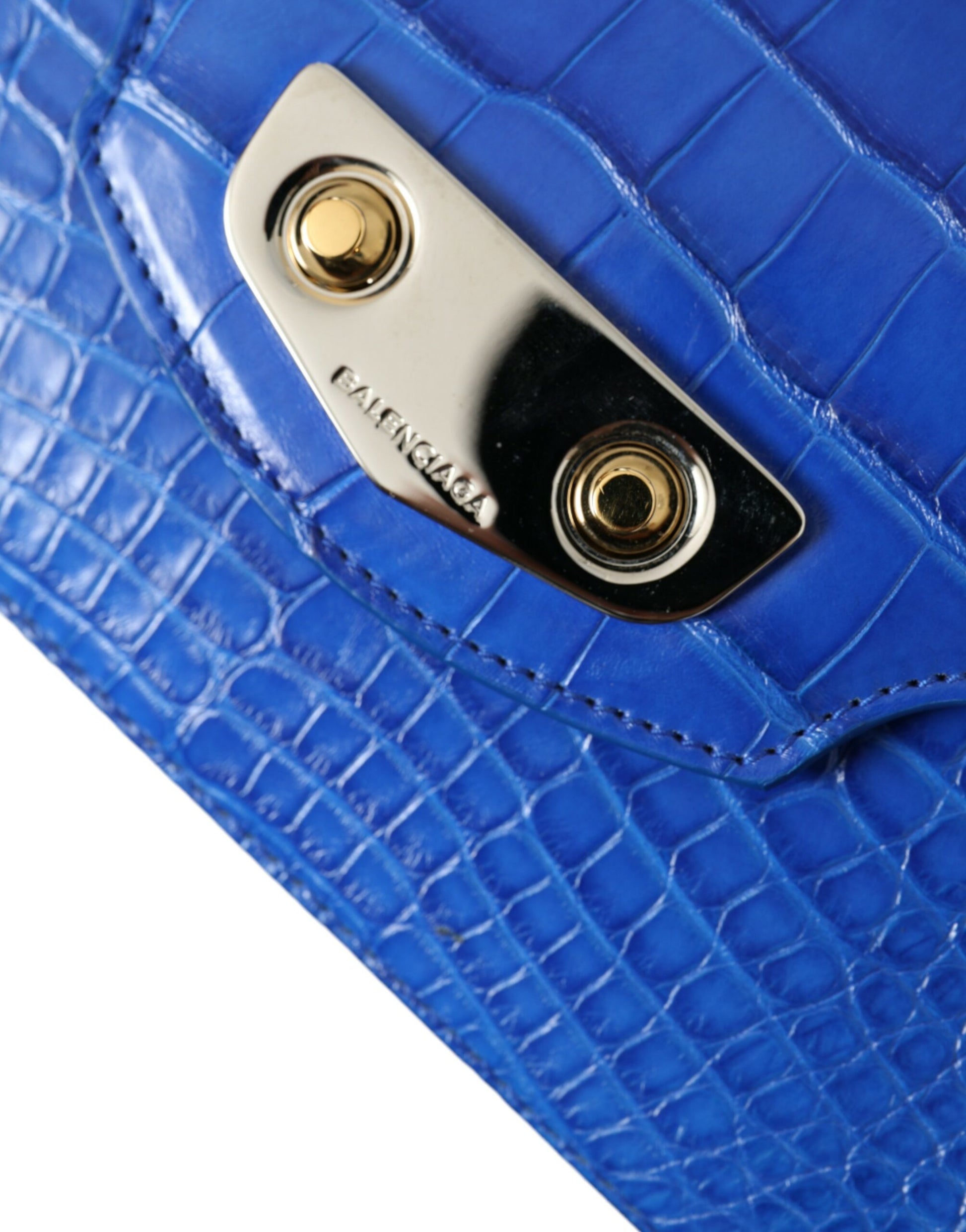 Blue Exotic Leather Neo Classic Purse Shoulder Handbag Bag