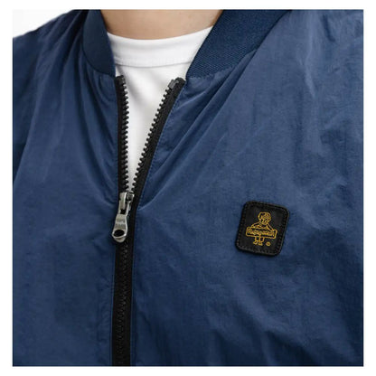Blue Nylon Men's Bomber Jacket