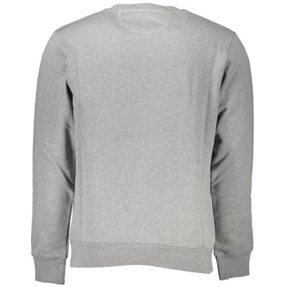 Gray Cotton Men's Crewneck Sweater