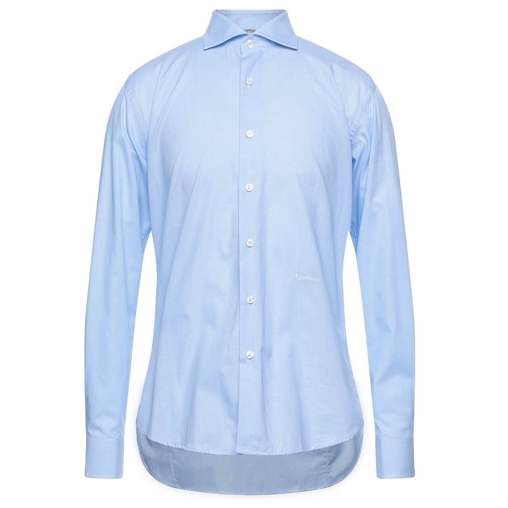 Light Blue Cotton Men Shirt