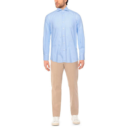 Light Blue Cotton Men Shirt