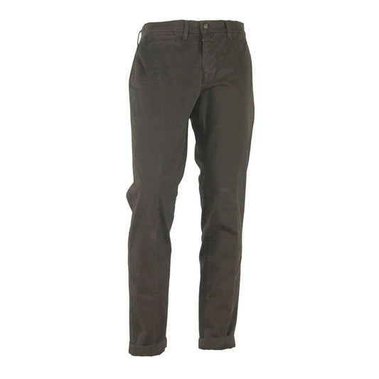 Brown Cotton Men's Pant