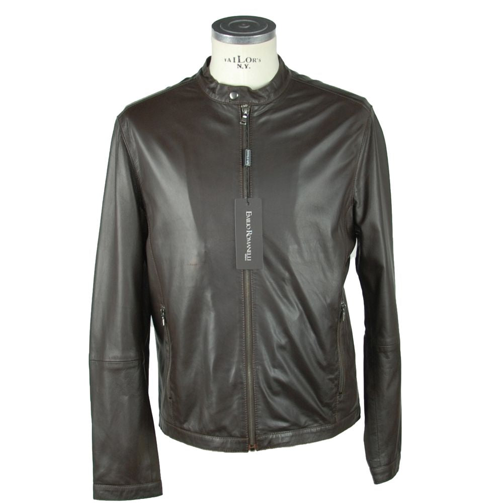 Brown Leather Men's Jacket