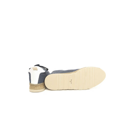 Blue Calfskin Men Sneaker