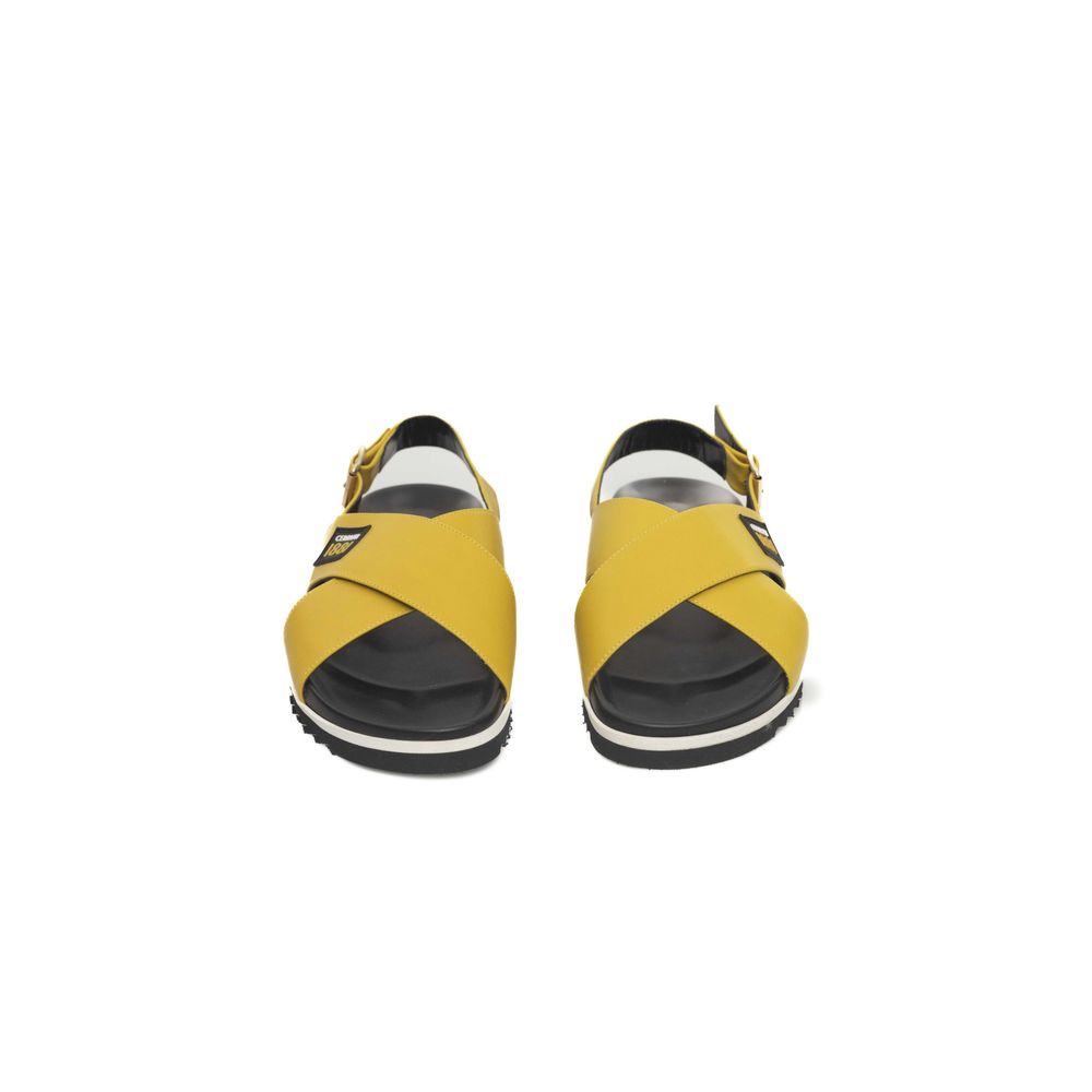 Yellow Calfskin Women Sandal