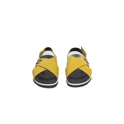Yellow Calfskin Women Sandal